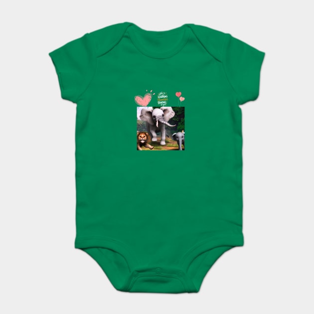 Exclusive Digital Art Prints: African Animals Collection Baby Bodysuit by Karen Ankh Custom T-Shirts & Accessories